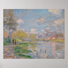 Lente van de Seine door Claude Monet Poster