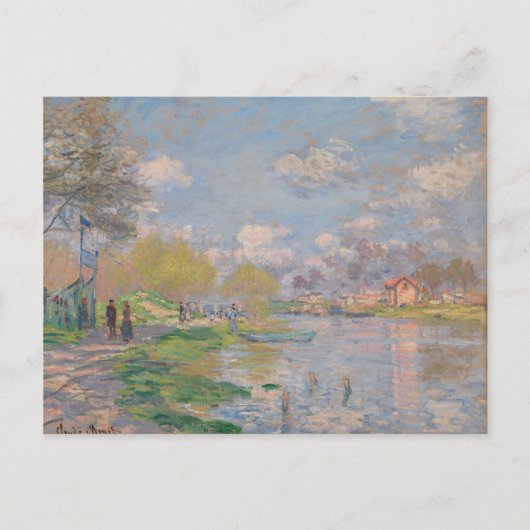 Lente van de Seine door Monet Impressionist Briefkaart (Voorkant)