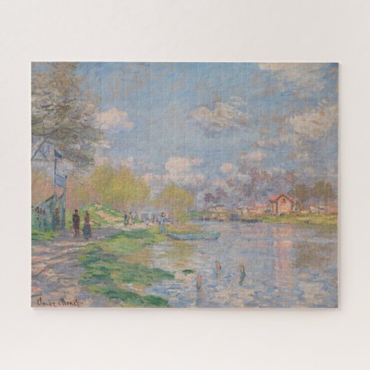 Lente van de Seine door Monet Impressionist Legpuzzel (Horizontaal)