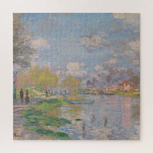 Lente van de Seine door Monet Impressionist Legpuzzel (Verticaal)