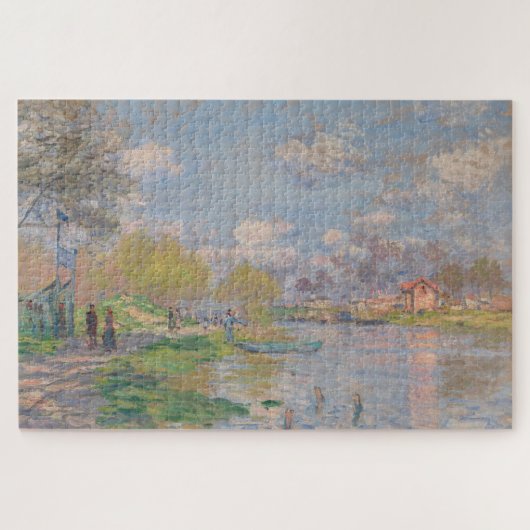 Lente van de Seine door Monet Impressionist Legpuzzel (Horizontaal)