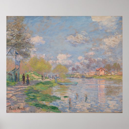 Lente van de Seine door Monet Impressionist Poster (Voorkant)