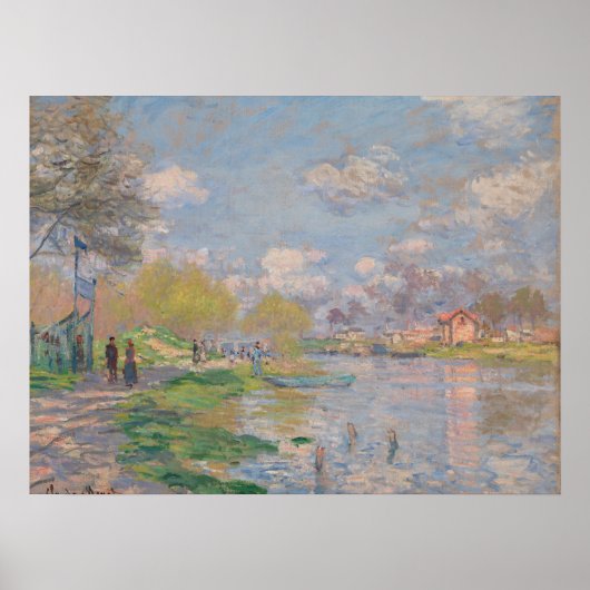 Lente van de Seine door Monet Impressionist Poster (Voorkant)