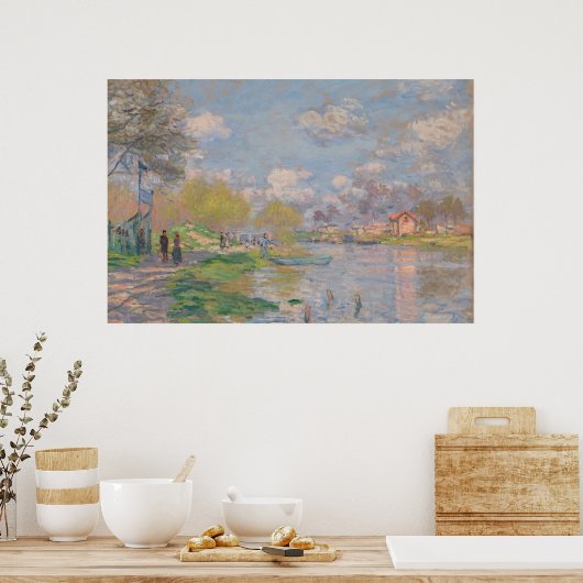Lente van de Seine door Monet Impressionist Poster (Keuken)