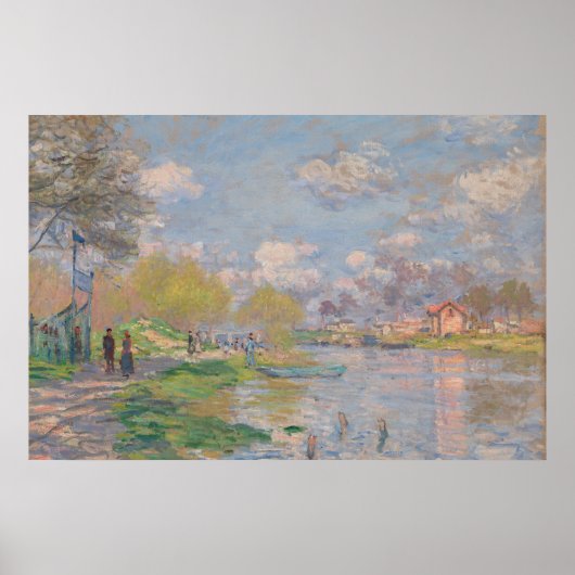Lente van de Seine door Monet Impressionist Poster (Voorkant)