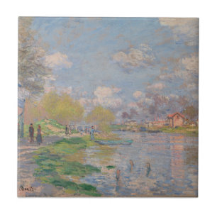 Lente van de Seine door Monet Impressionist Tegeltje