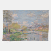 Lente van de Seine door Monet Impressionist Theedoek (Horizontaal)