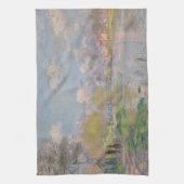 Lente van de Seine door Monet Impressionist Theedoek (Verticaal)