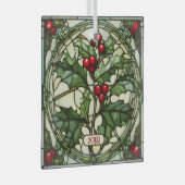 Lente van Holly Glas in lood kerstversiering Ornament (Voorkant Rechts)
