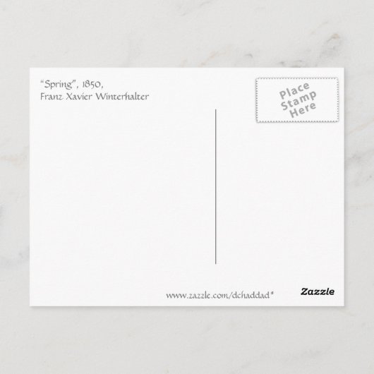 Lente van Winterhalter Briefkaart (Achterkant)