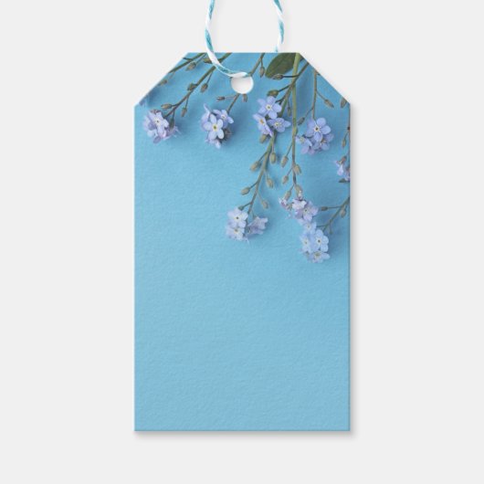  Lente vergeet-me-niet bloemen Gift Labels Cadeaulabel (Voorkant)