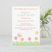 Lente verjaardag kaart (Staand voorkant)