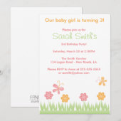 Lente verjaardag kaart (Voorkant / Achterkant)