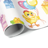 Lente Verjaardagsfeestje Cadeaupapier (Rol Hoek)