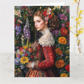 Lente Victoriaans Goth 2025 Ontwerp 4 Kaart (Gele Bloem)