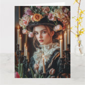 Lente Victoriaanse Goth 2025 Ontwerp 1 Kaart (Gele Bloem)