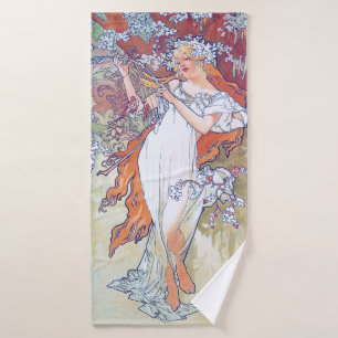 Lente (vier seizoenen), Alphonse Mucha Badhanddoek