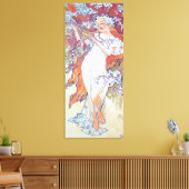Lente (vier seizoenen), Alphonse Mucha Canvas Prin (Insitu (Woonkamer))
