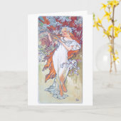 Lente (vier seizoenen), Alphonse Mucha Kaart (Gele Bloem)