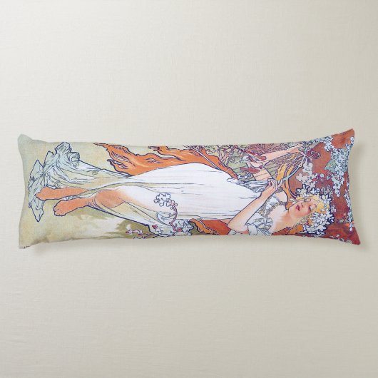 Lente (vier seizoenen), Alphonse Mucha Lichaamskussen (Achterkant)