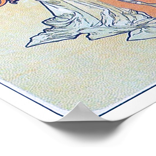 Lente (vier seizoenen), Alphonse Mucha Poster (Hoek)