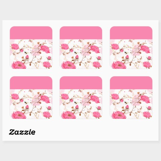 lente vierkante sticker (Vel)