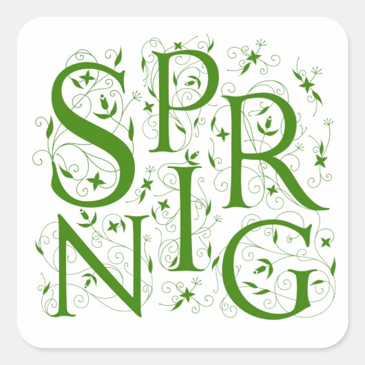 lente vierkante sticker (Voorkant)