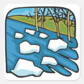 Lente Vierkante Sticker (Voorkant)