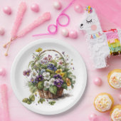 Lente Viooltjes Papieren Bordje (Feest)