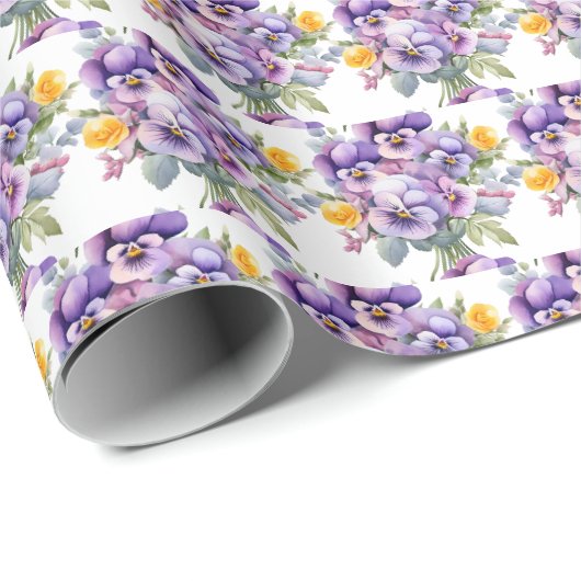 Lente Viooltjes Viooltje Cadeaupapier (Rol Hoek)