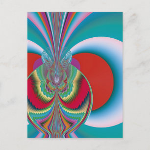 Lente Vlinder Abstract Kleur Uitbarsting Kunst Briefkaart