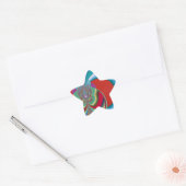 Lente Vlinder Abstracte Kleuruitbarsting Kunst Ster Sticker (Envelop)