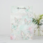 Lente Vlinder Briefbladen Papierwaren (Staand voorkant)