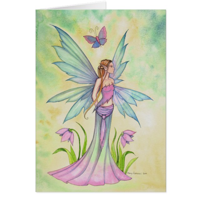 Lente Vlinder Fee Fantasie Kunst (Voorkant)