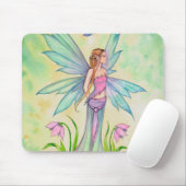 Lente Vlinder Fee Fantasie Kunst Muismat (Met muis)