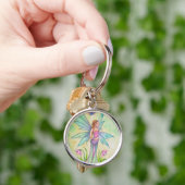 Lente Vlinder Fee Fantasie Kunst Sleutelhanger (Hand)