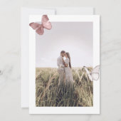 Lente vlinders  foto bruiloft  save the date (Achterkant)