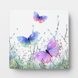 Lente Vlinders Vliegen in de Natuur Plaque Fotoplaat