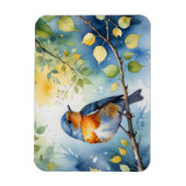 Lente vogel aquarel magneet (Verticaal)