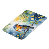 Lente vogel aquarel magneet (Linkerzijde)