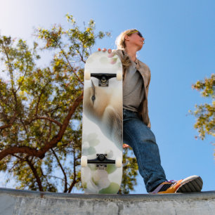 Lente Vogel Kersenbloesem Bloemige Waterverf Persoonlijk Skateboard