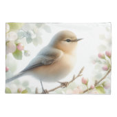 Lente Vogel Kersenbloesem Waterverf Kussensloop (Achterkant)