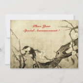 LENTE VOGEL MONOGRAAF ,bruin sepia rood Aankondiging (Voorkant)