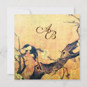 LENTE VOGEL MONOGRAM ,Goud Geel Bruin Aankondiging (Achterkant)