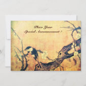 LENTE VOGEL MONOGRAM ,Goud Geel Bruin Aankondiging (Voorkant)