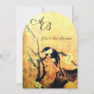 LENTE VOGEL MONOGRAM ,Goud Geel Bruin Kaart