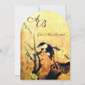 LENTE VOGEL MONOGRAM ,Goud Geel Bruin Kaart (Achterkant)