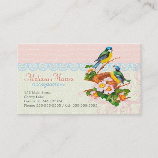  lente-vogelpest en nesten visitekaartje (Voorkant)