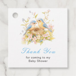 Lente Vogels Baby Shower Bedankjes Labels