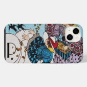 LENTE VOGELS / MODE KOSTUUMONTWERPER MONOGRAM iPhone HOESJE (Achterkant horizontaal)